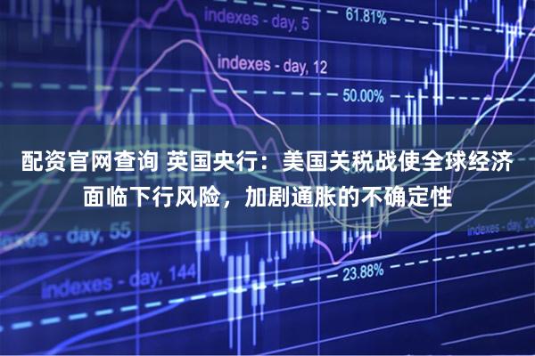 配资官网查询 英国央行：美国关税战使全球经济面临下行风险，加剧通胀的不确定性